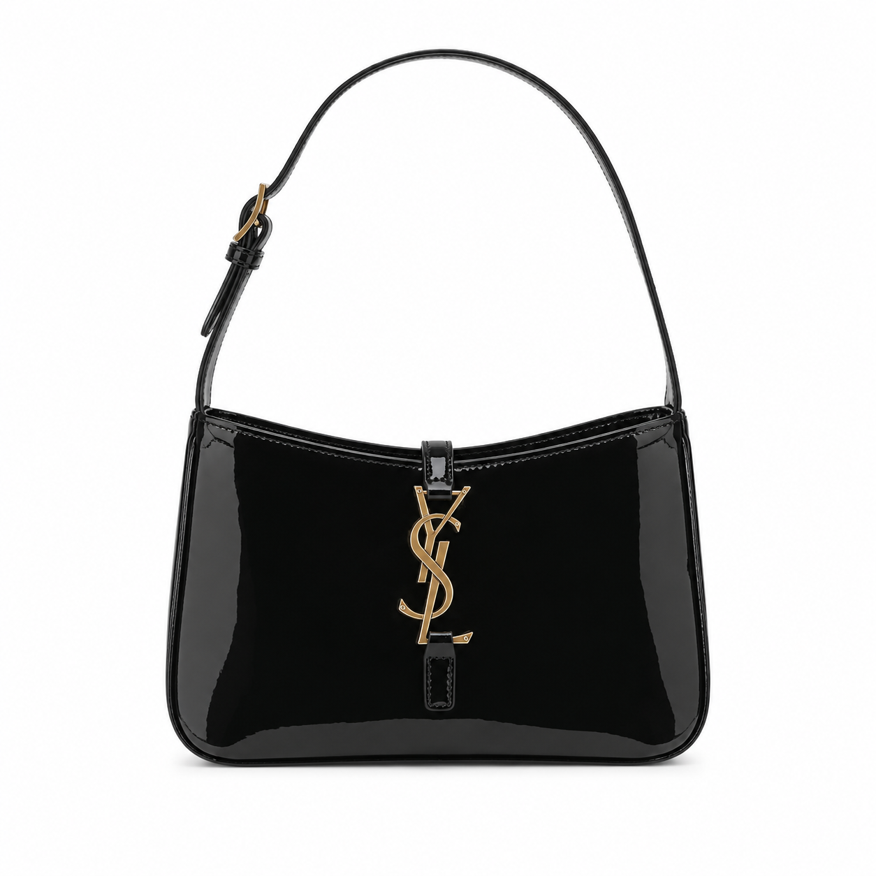 Noir Patent Shoulder Bag