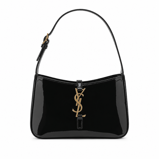 Noir Patent Shoulder Bag