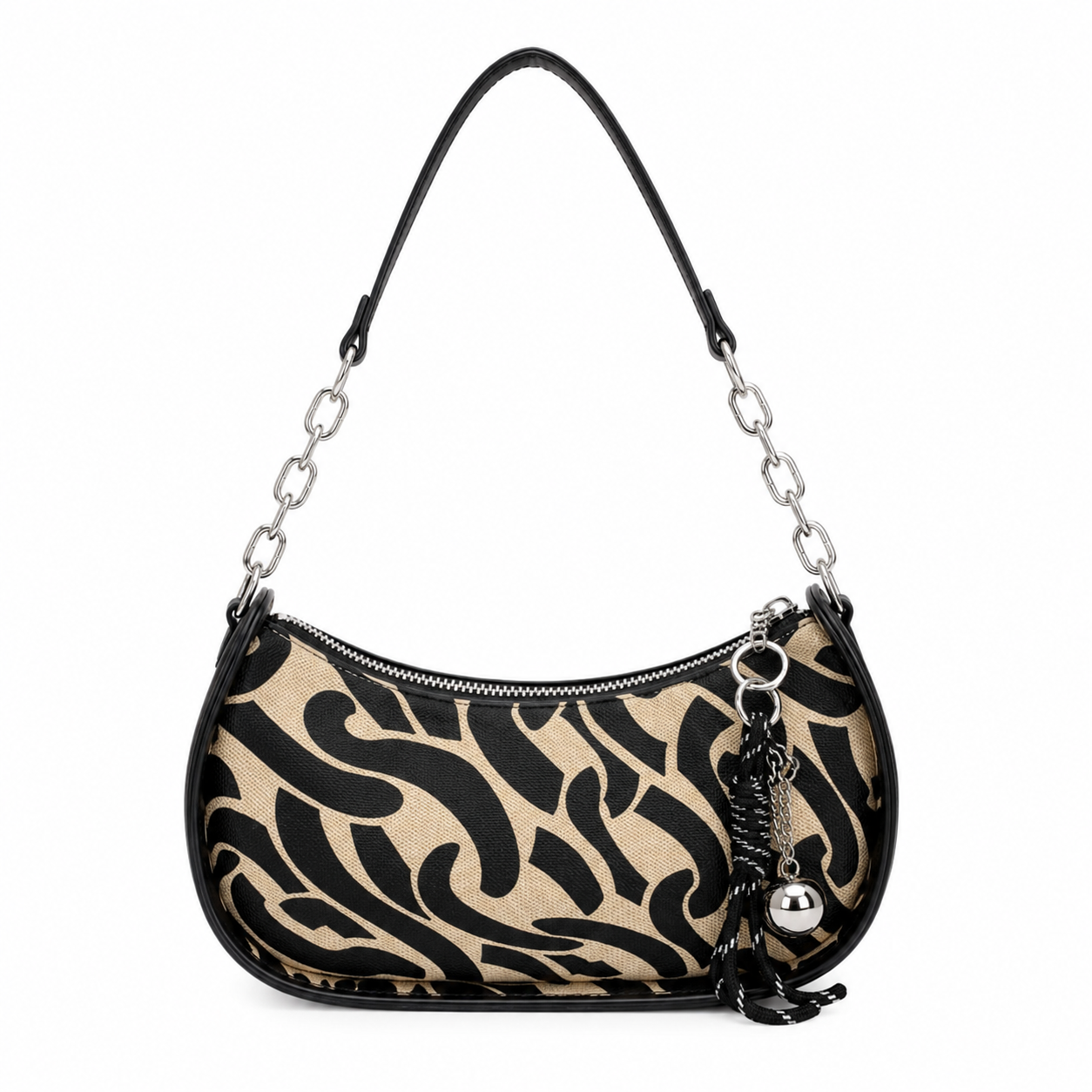 Urban Chain Print Shoulder Bag