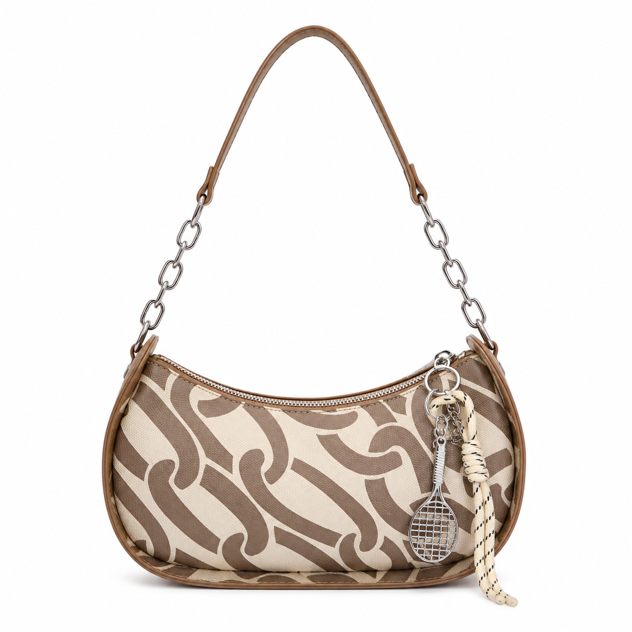 Urban Chain Print Shoulder Bag