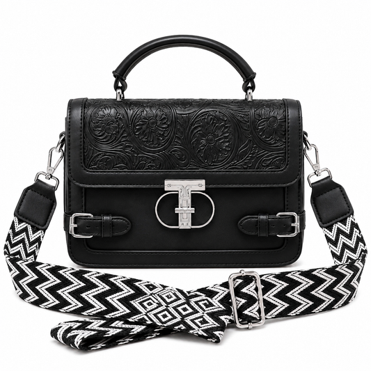 Florence Noir Top Handle Satchel