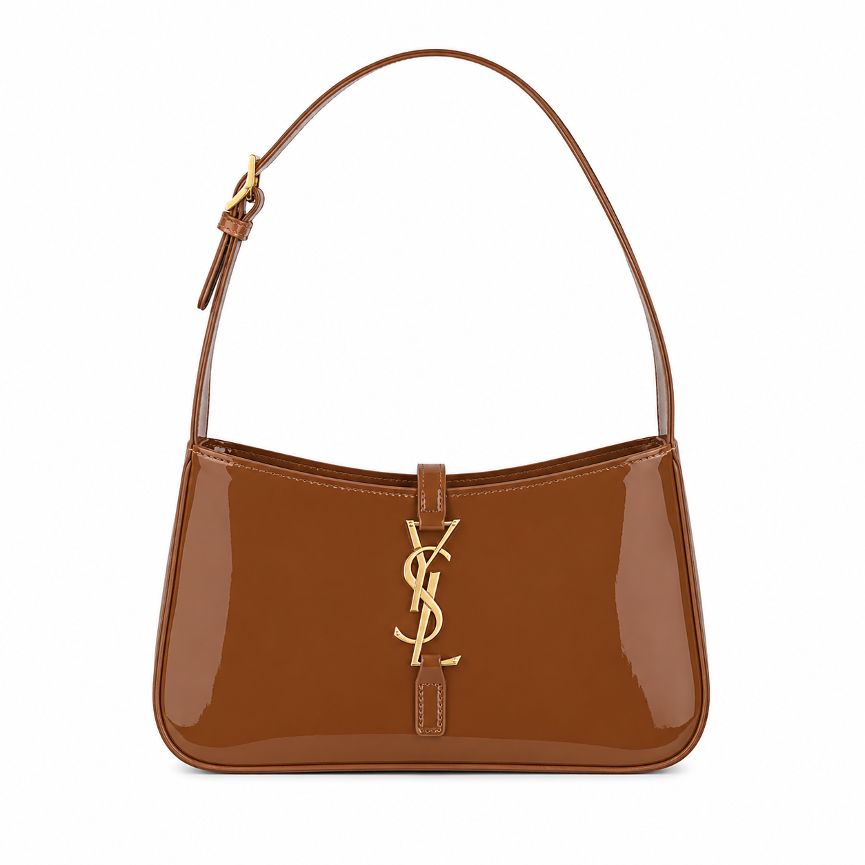 Noir Patent Shoulder Bag