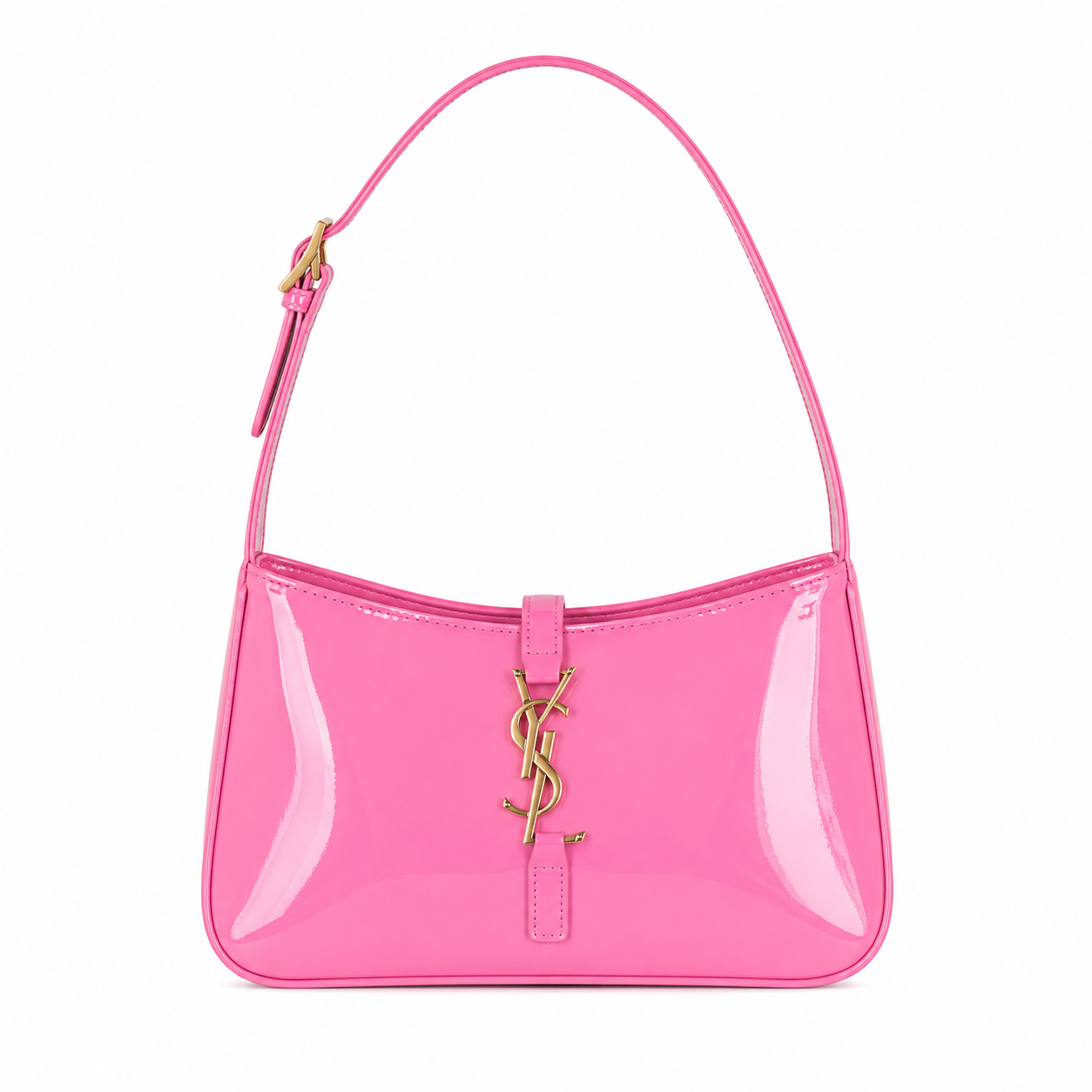 Noir Patent Shoulder Bag