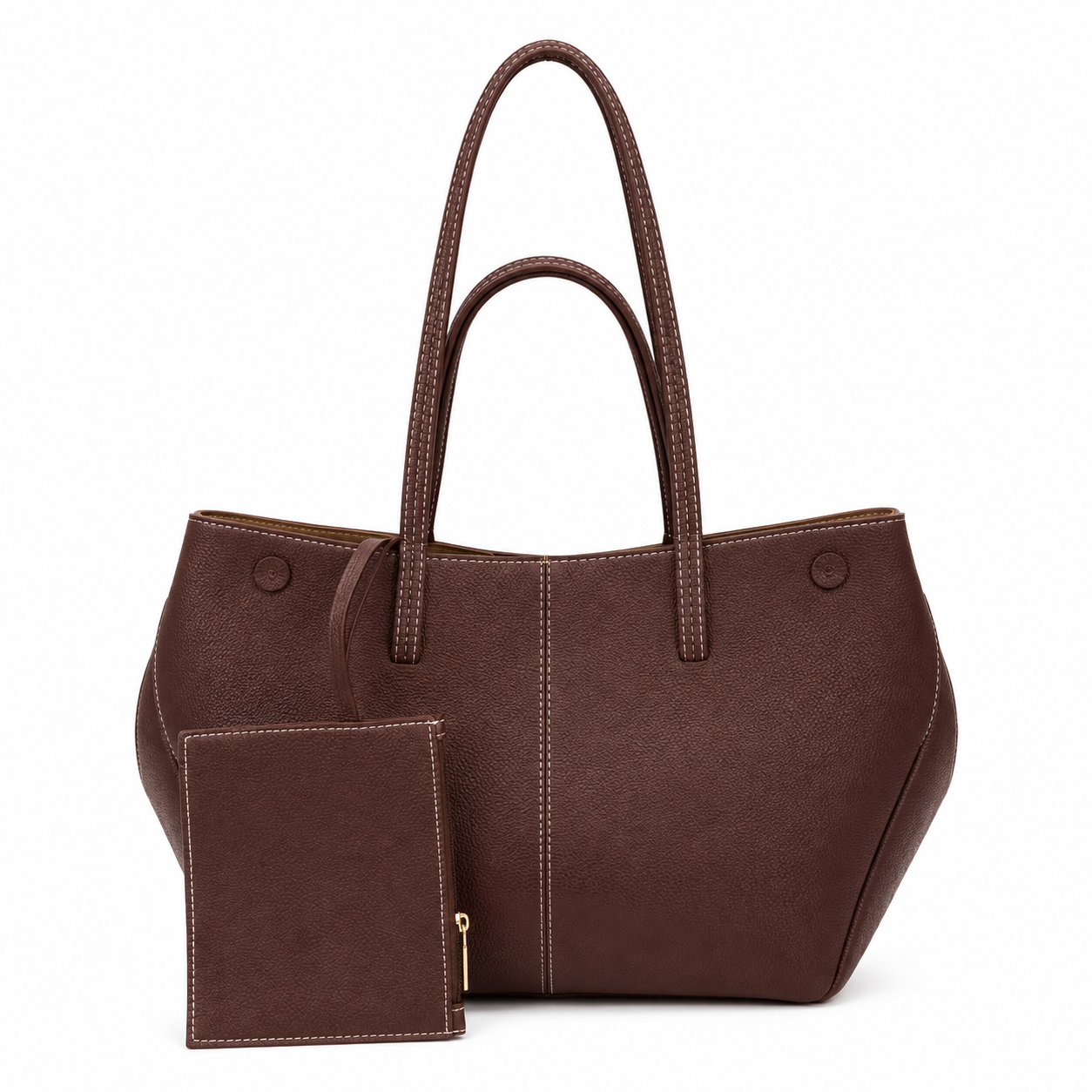 Classic Everyday Tote Bag with Matching Pouch