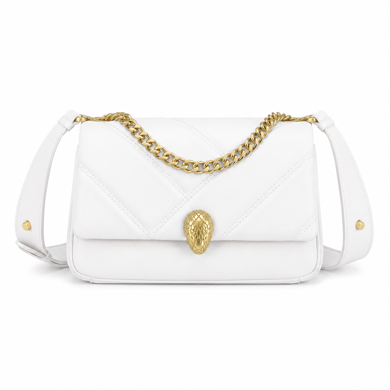 Azure Quilted Chain Shoulder Bag