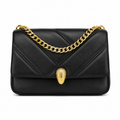 Azure Quilted Chain Shoulder Bag