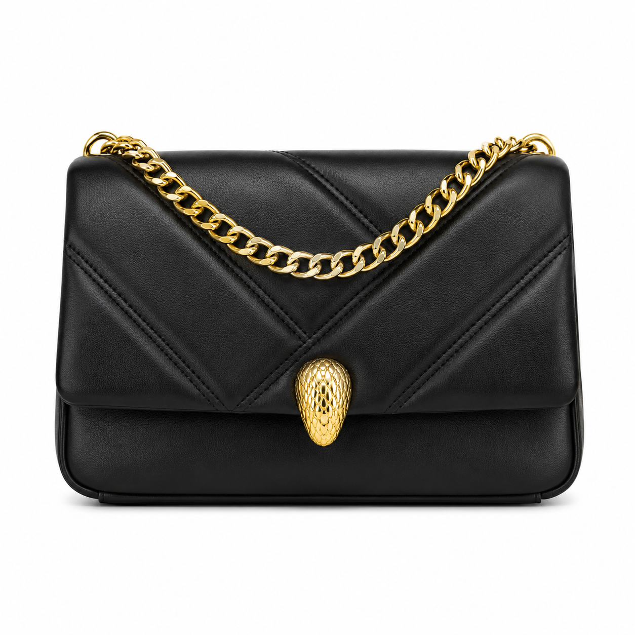 Azure Quilted Chain Shoulder Bag