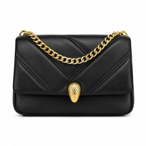 Azure Quilted Chain Shoulder Bag