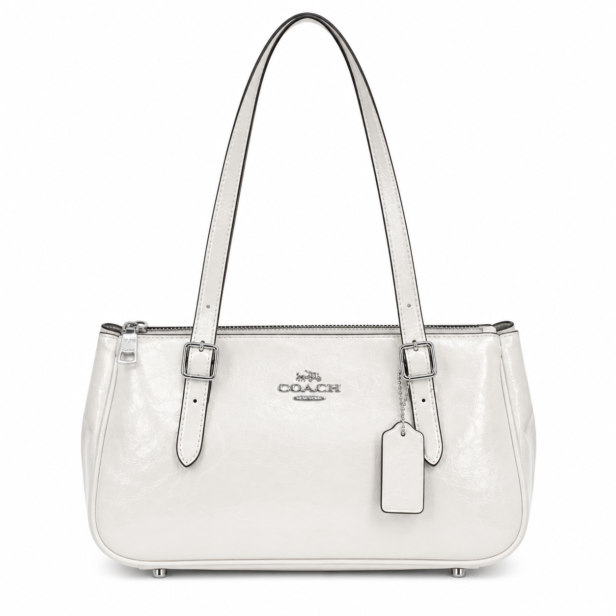 Asher Glazed Leather Shoulder Bag