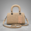 Premium Soft Nubuck Top-Handle Satchel – Elegant Medium Shoulder & Crossbody Bag for Women