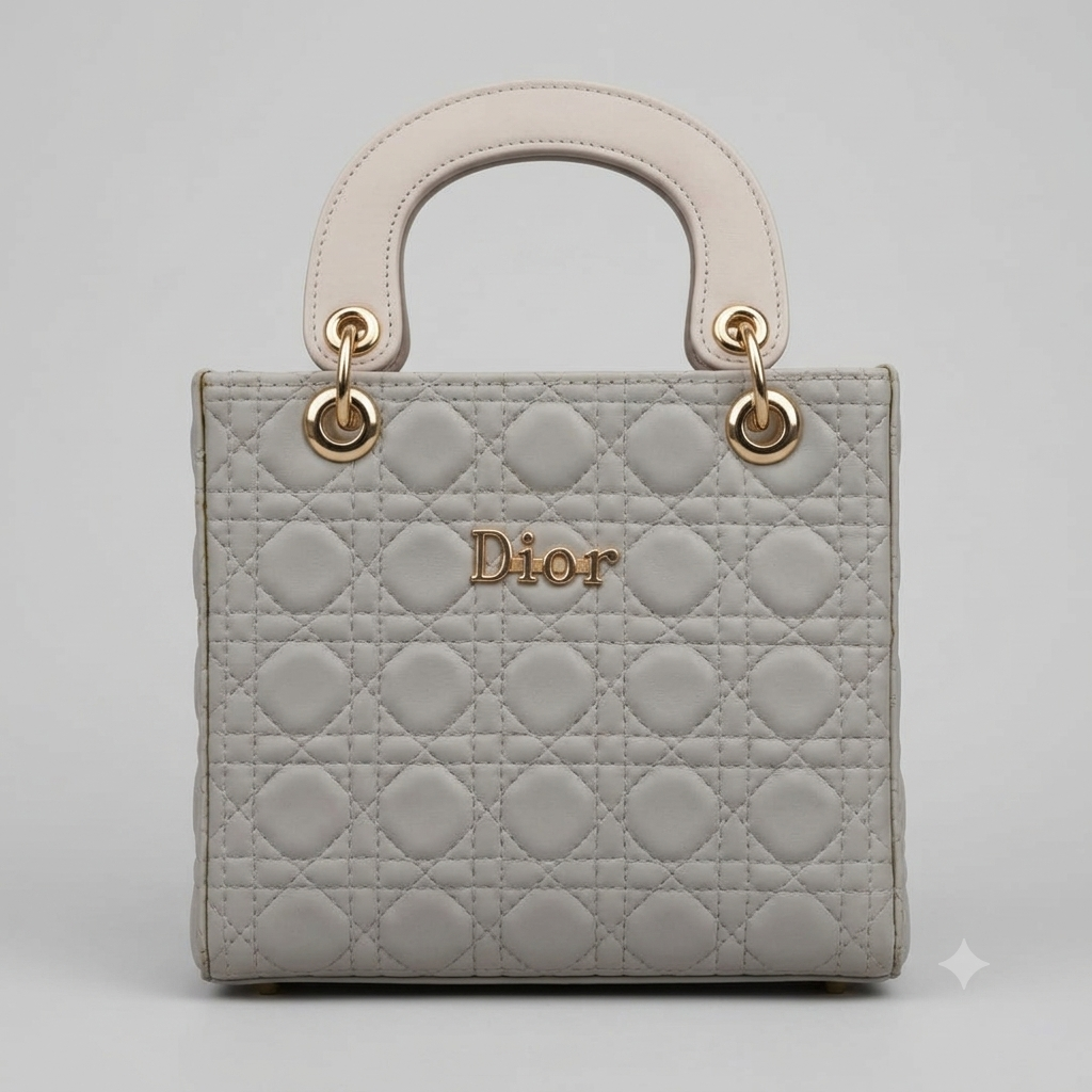 Official Branded Dior Styled Cannage Quilted Luxury Leather Crossbody Handbag