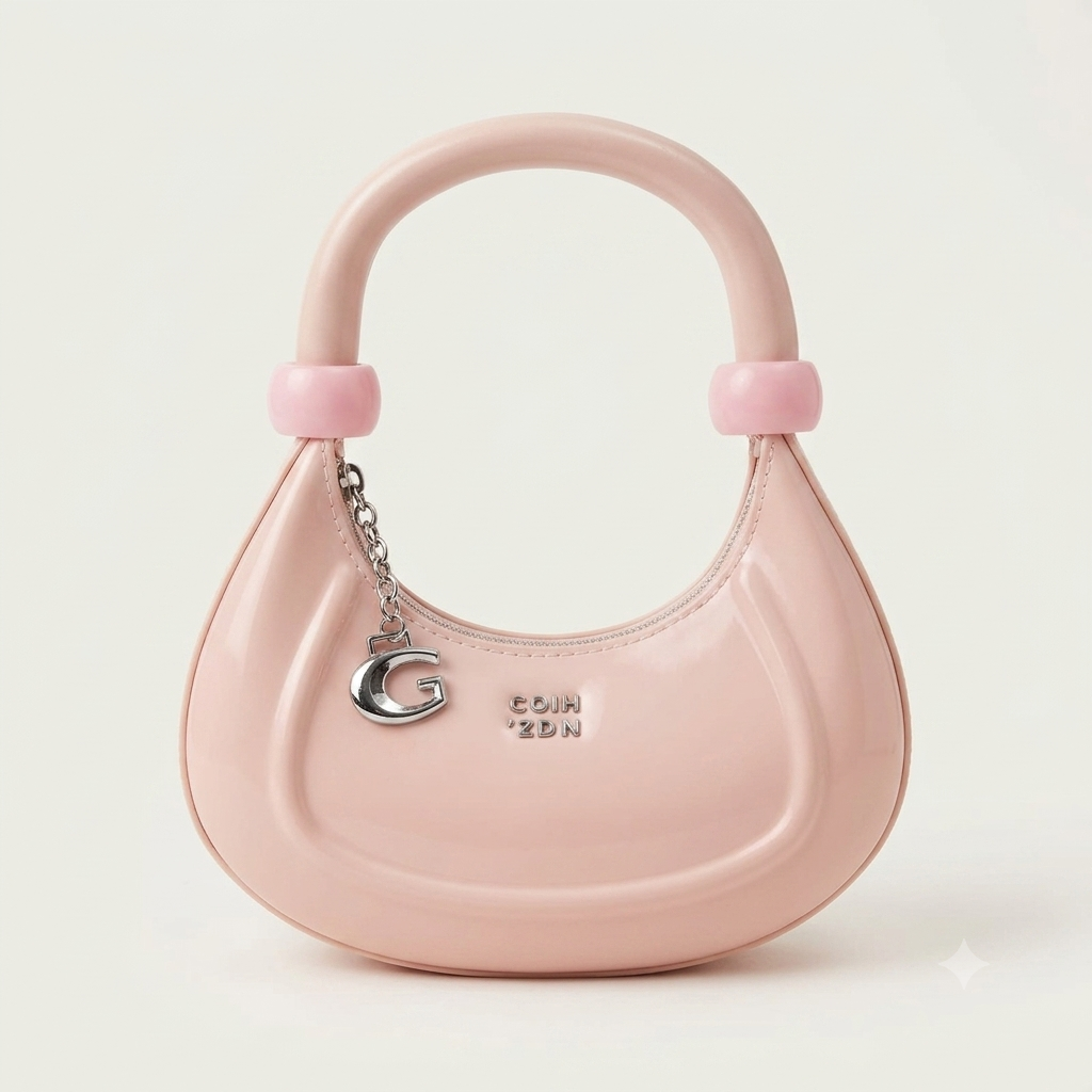 Luxury Sculpted Hobo Bag – Modern Curved Top-Handle & Crossbody Handbag for Women