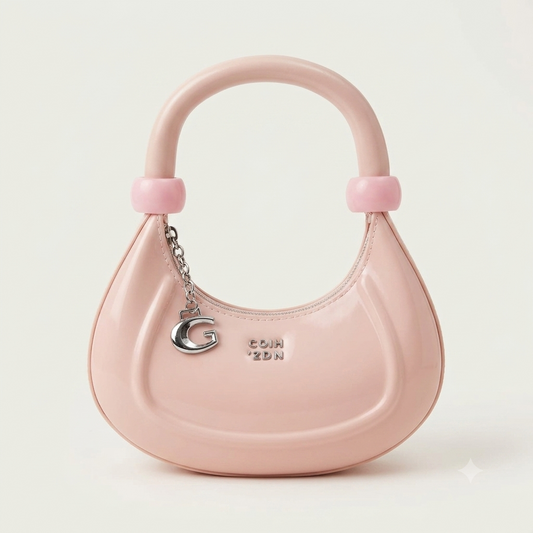 Luxury Sculpted Hobo Bag – Modern Curved Top-Handle & Crossbody Handbag for Women