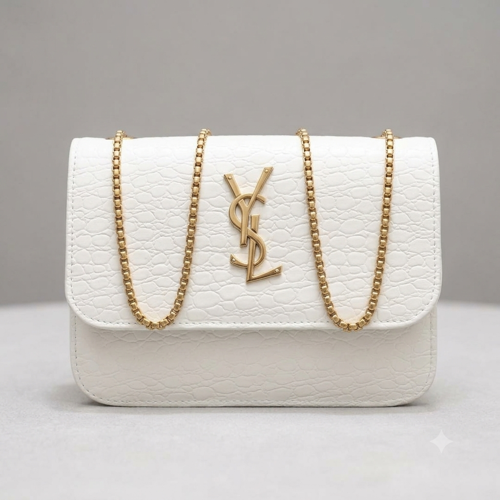 Luxury Croc-Embossed Chain Crossbody & Shoulder Bag for Women