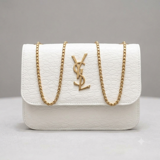 Luxury Croc-Embossed Chain Crossbody & Shoulder Bag for Women