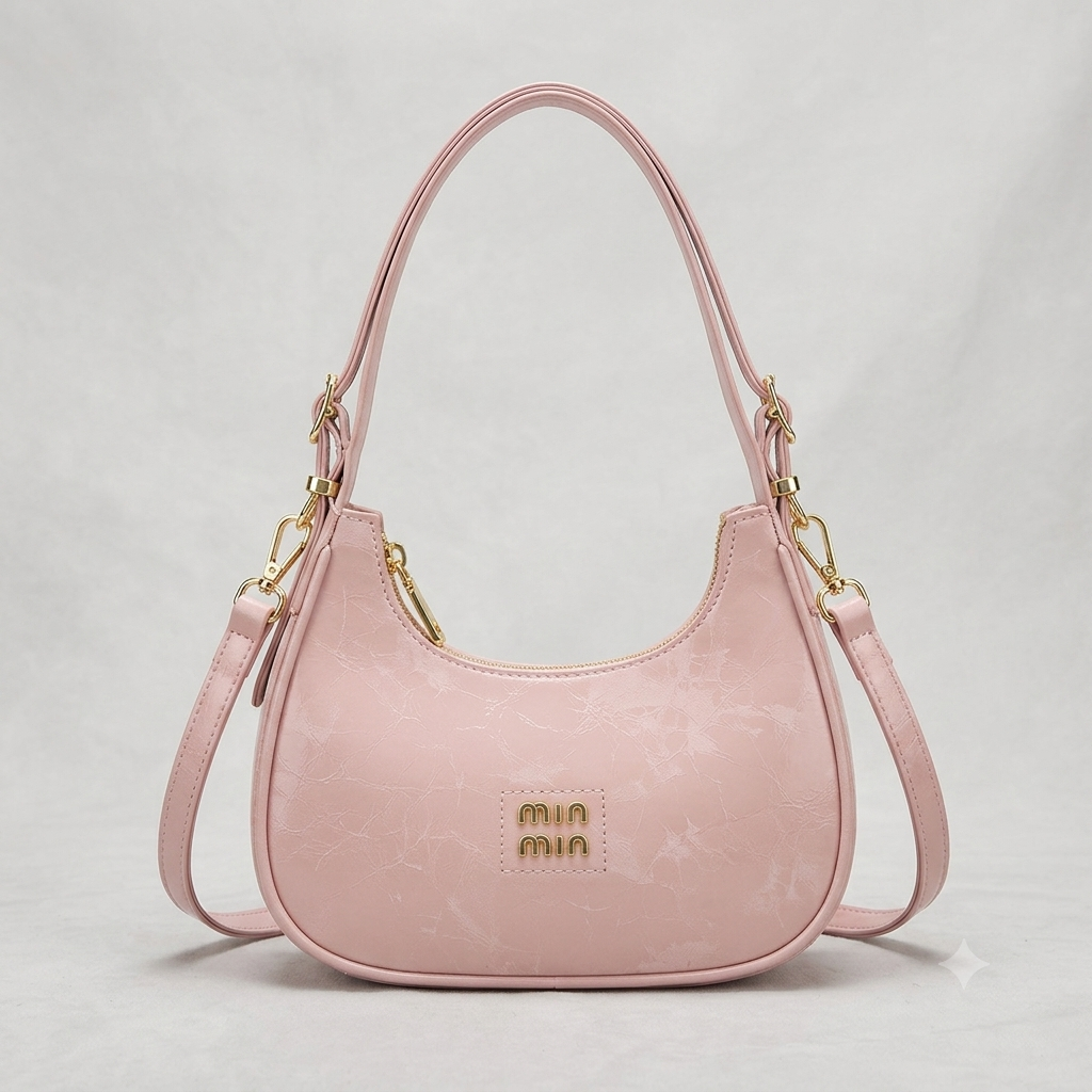 Official Branded Moon Style Crossbody Bag – Premium Leather Women's Shoulder Bag