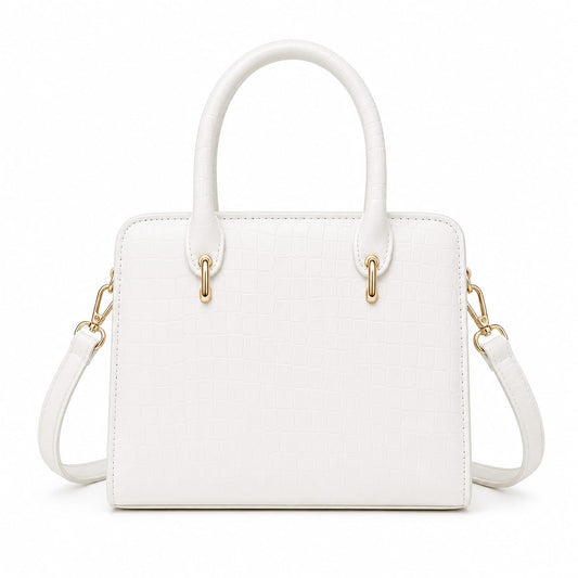 Elegant Croc Texture Shoulder Bag for Women – Premium Leather Handbag with Adjustable Crossbody Strap
