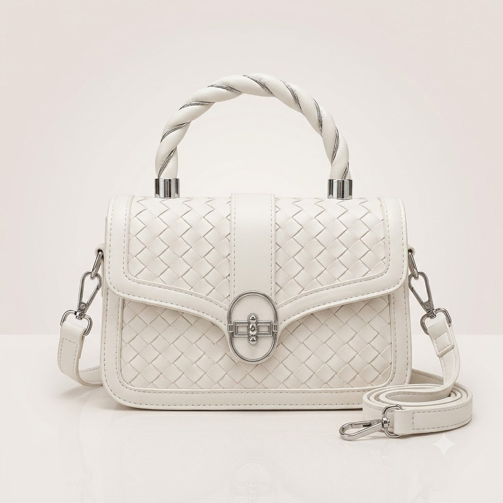 Imported Woven Crossbody Bag for Women – Premium Designer Shoulder Handbag