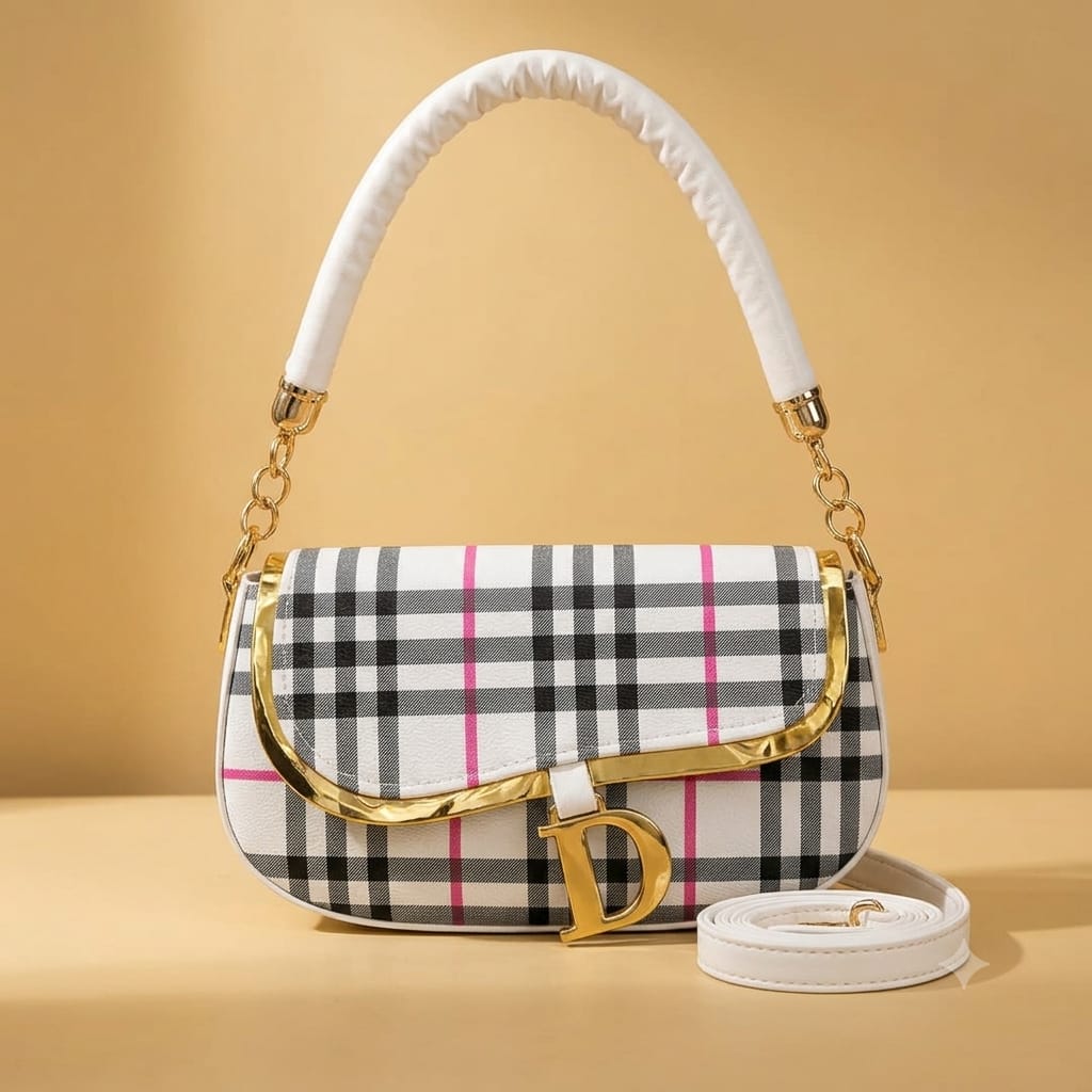 Premium High Quality Plaid Crossbody & Shoulder Bag For Women