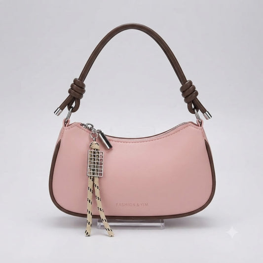 Chic Pearl & Lace Bow Underarm Shoulder Bag – Stylish Faux Leather Crossbody Purse
