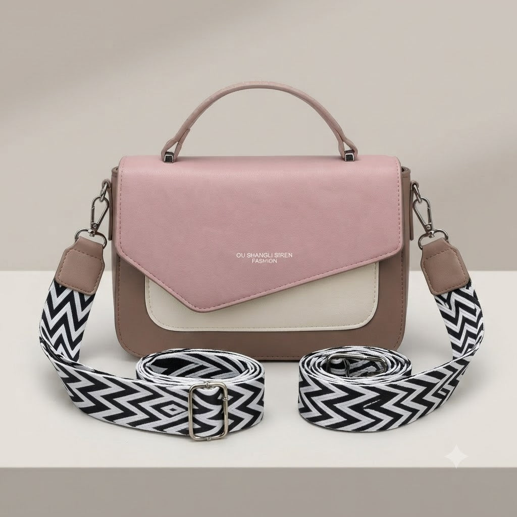 Imported Premium Collection – Stylish Two-Tone Crossbody Bag for Women