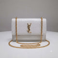 Premium Croc-Texture Chain Crossbody Bag
