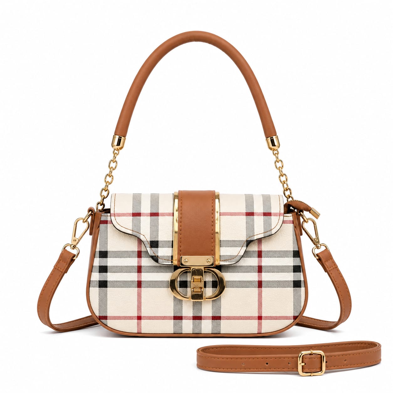 Premium Checkered Crossbody Bag for Women