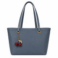 Cherry Charm Premium Tote Bag for Women – Large Shoulder Handbag with Dual Zip Compartments