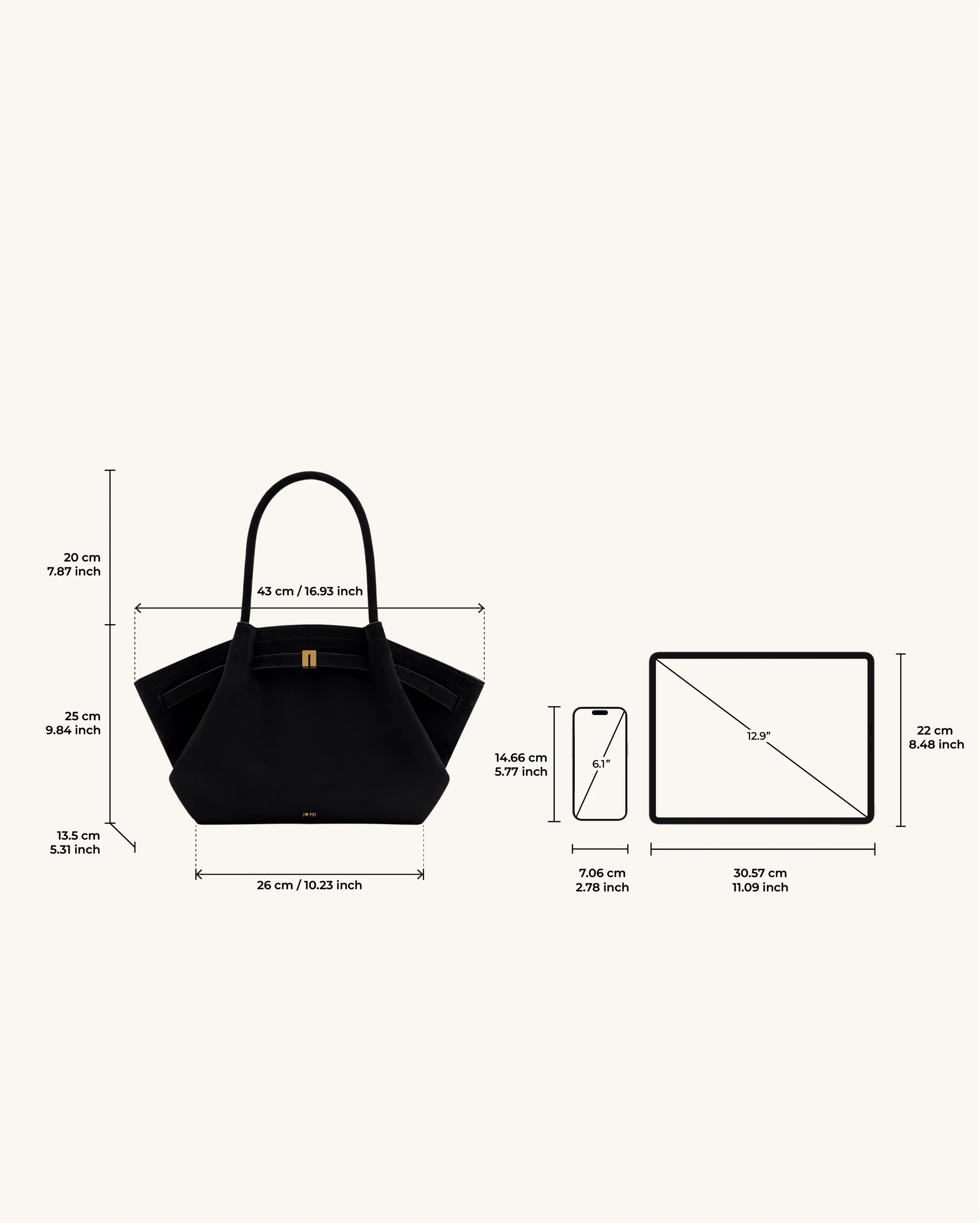 Hana Medium Artificial Crystal Tote Bag