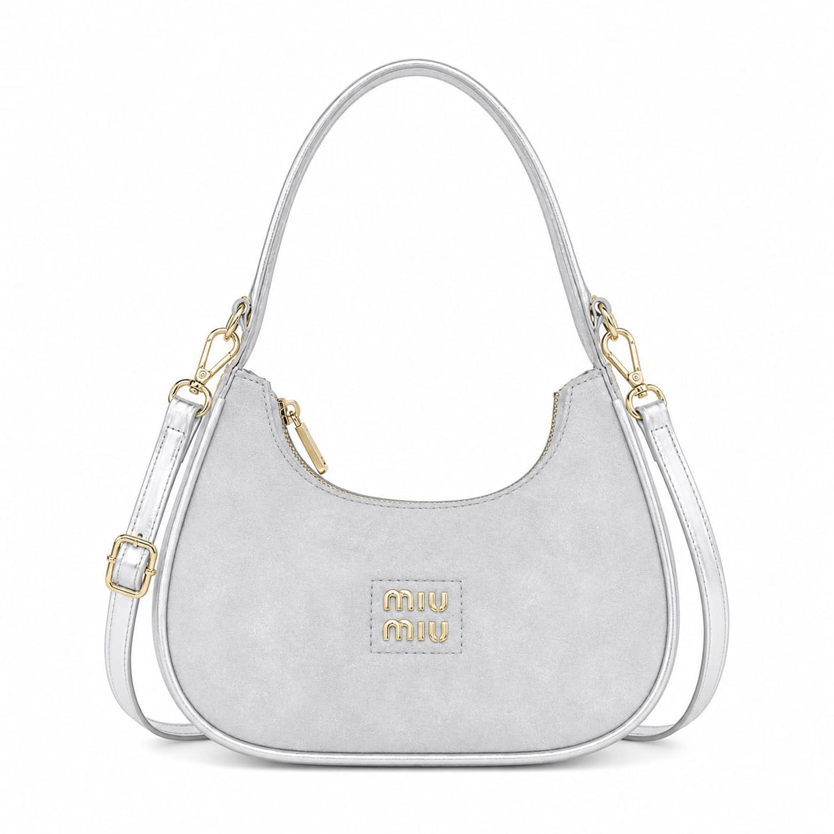 Moon Shape Leather Shoulder Bag