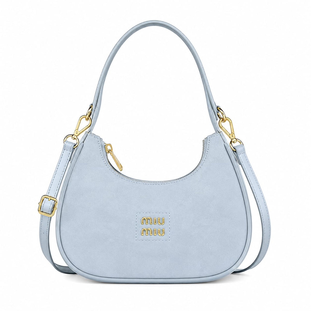 Moon Shape Leather Shoulder Bag
