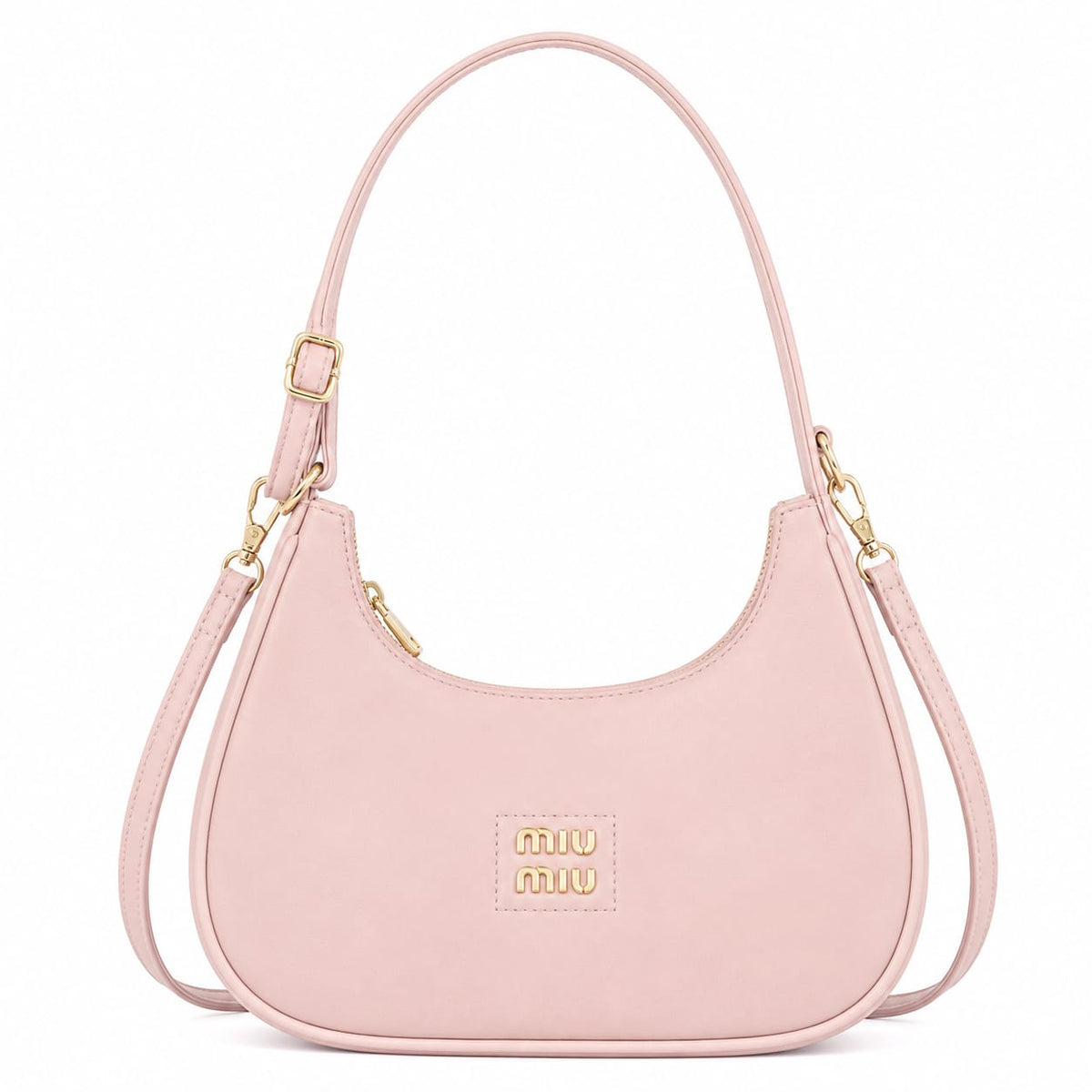 Moon Shape Leather Shoulder Bag